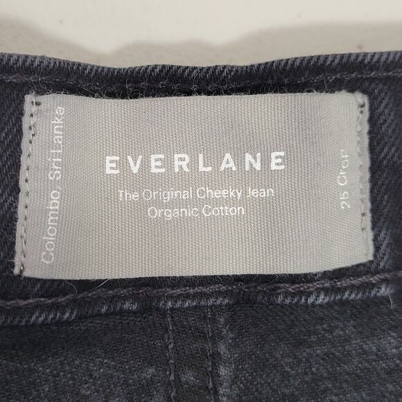 Everlane The Original Cheeky Jean‎ Washed Black Womens Size 25 Crop - Picture 5 of 11